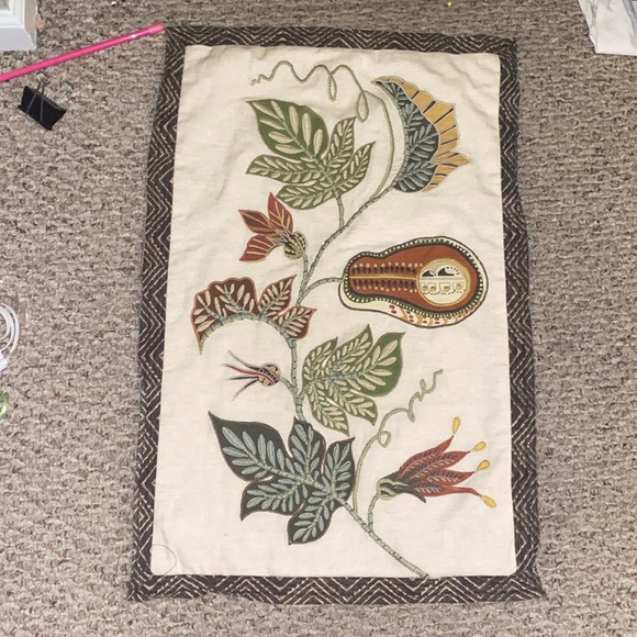 Pottery Barn | Gourd Embroidered Lumbar Pillow Cover - Picture 3 of 5